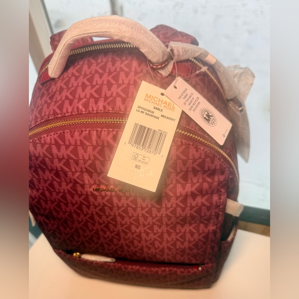 Michael Kors “Sable” Signature Backpack - Picture 6 of 11